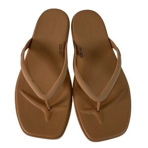 Crocs Kadee II Flip Flops Tan Women's Size 9 Thong Sandals Casual